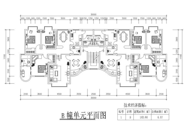 近百套商品房户型平面布置图4