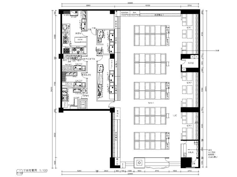 人饮供水施工设计资料下载-新疆权罗道韩式烤肉餐饮店施工图+效果图