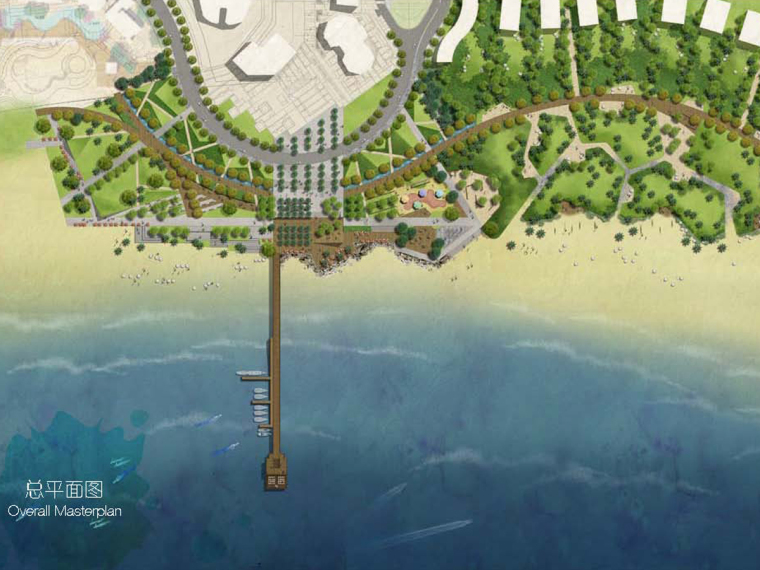 滨水景观节点设计案例资料下载-[海南]城市滨水综合示范公园景观设计方案