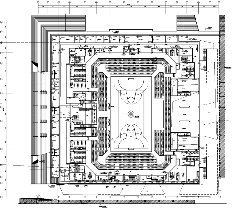 重庆某大学体育馆新建工程电气施工图纸-赛区配电平面图