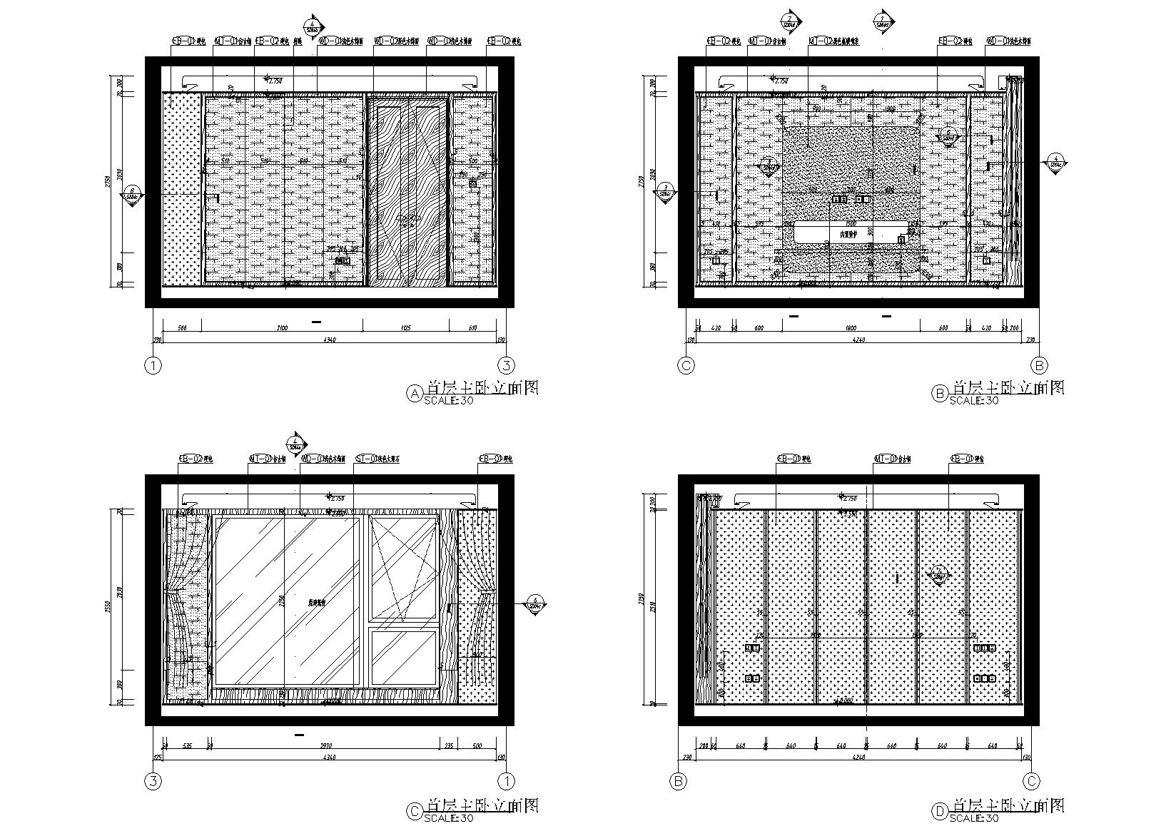 [北京]180㎡现代四居跃层样板间装修施工图-住宅装修-筑龙室内设计