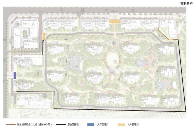 [江西]滨水公馆居住区归家动线方案设计-管制分析