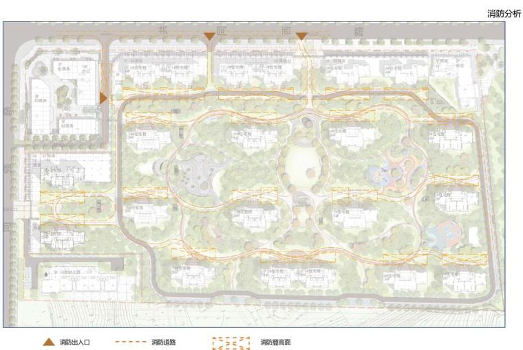[江西]滨水公馆居住区归家动线方案设计-消防分析
