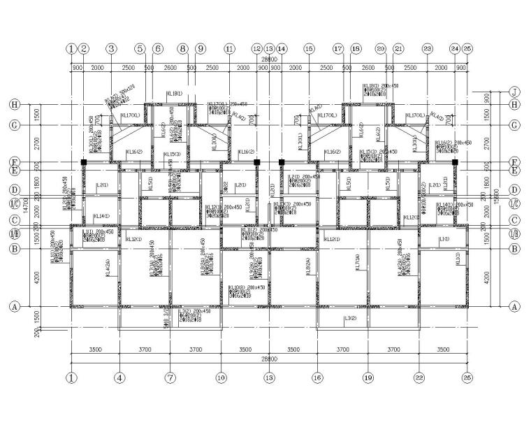 门市房建筑图纸资料下载-十六层高层剪力墙结构商品房施工图（CAD）