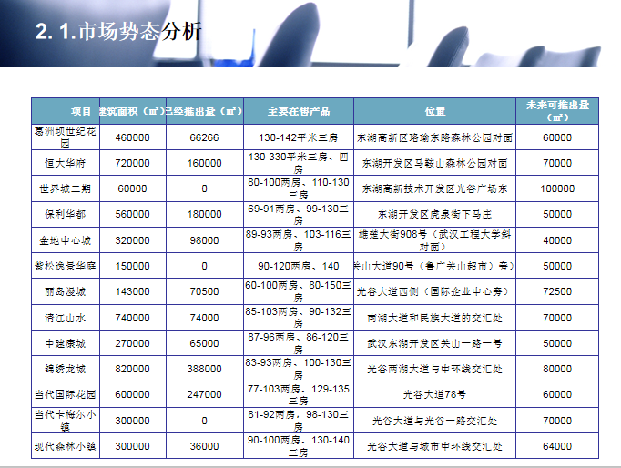 武汉房地产项目营销策划报告（PPT案例分析)-市场势态分析