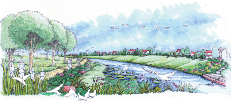 [广西]南宁欧式风格花园居住区景观设计方案-白鹭栖息地效果图