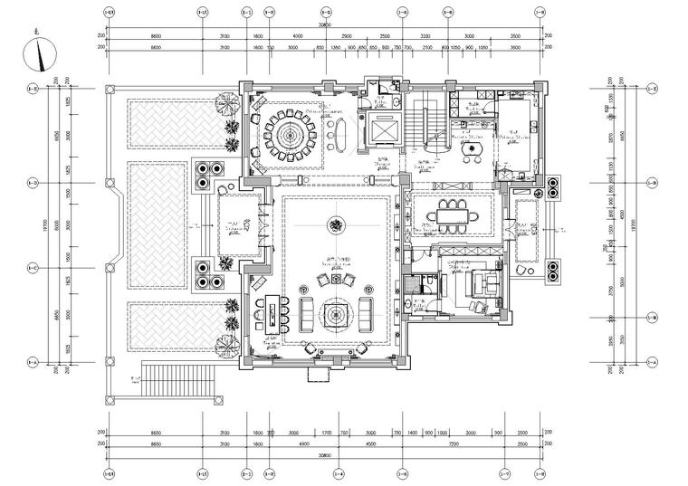 四层别墅配电系统图资料下载-[福建]莆田七层别墅室内装修施工图+效果图