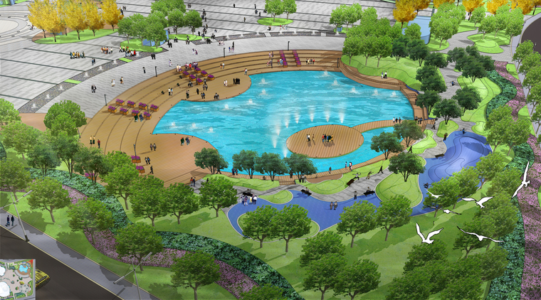 [山东]烟台现代典雅文化广场景观设计方案