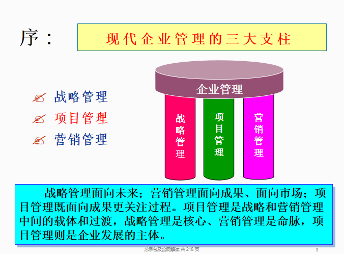 建设项目工程总承包管理及合同示范文本解读-三 大 支 柱