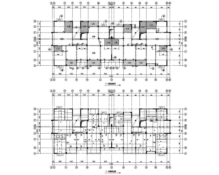 装修图集dwg资料下载-高层小区住宅楼框架结构设计施工图（CAD）
