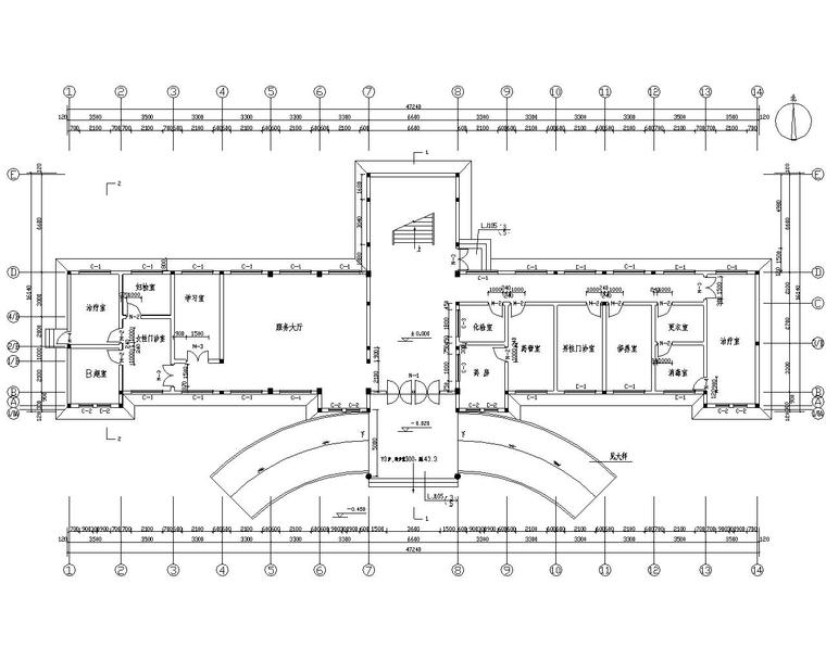 医院门诊平面布置资料下载-三层医院门诊砖混结构施工图（CAD含建筑）