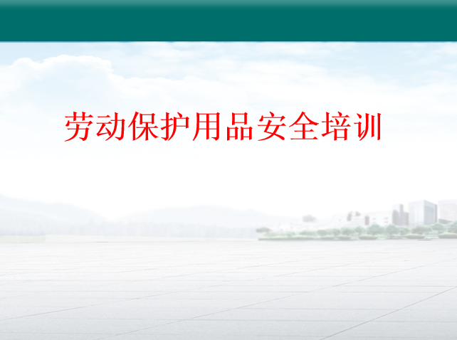 工会劳动保护培训资料下载-劳动保护用品安全培训讲义PPT（图文并茂）