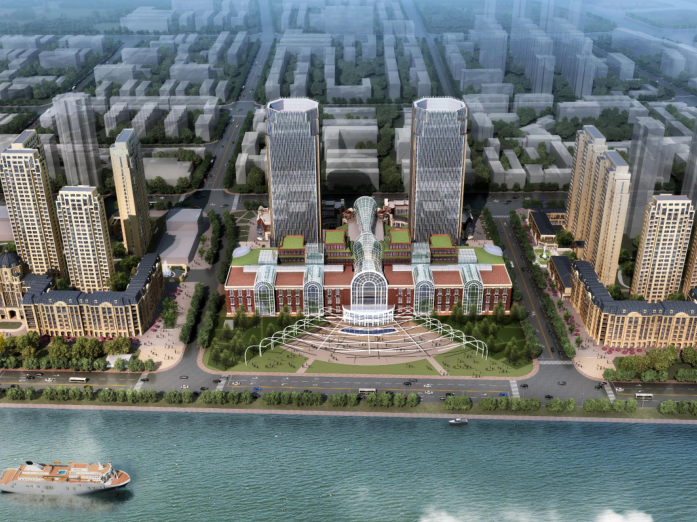 商业住宅方案设计资料下载-天津热电厂高层+办公+商业+住宅方案设计