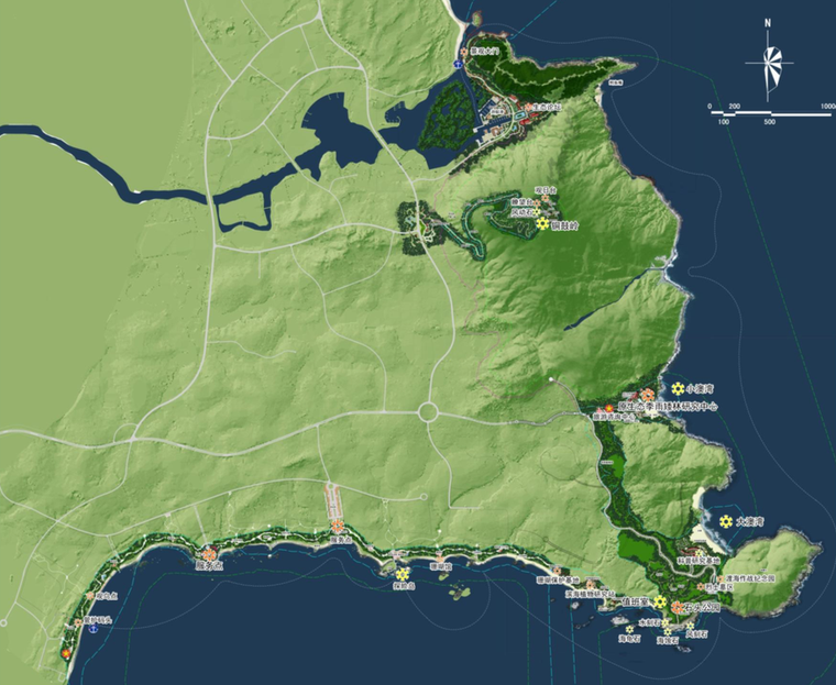 滨海景点景观方案资料下载-[海南]热带海滨国际生态旅游休闲公园景观设
