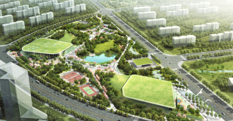 城市中央公园模型资料下载-[天津]城市生态中央公园科普展示区景观设计
