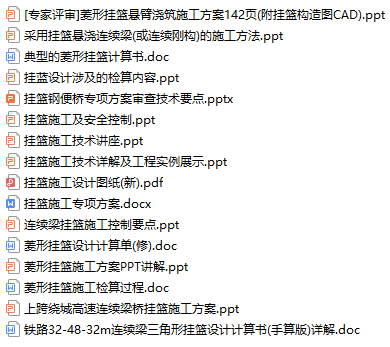 注册安全工程师考试讲义资料下载-15篇挂篮施工讲义/方案/设计计算书合集