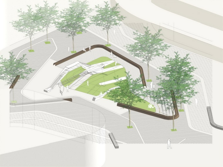 公共广场设计cad资料下载-[江苏]工业园区时代广场景观设计方案