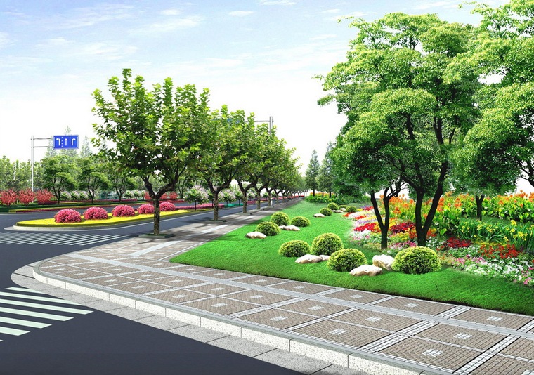 [北京]开敞式街旁绿地设计方案