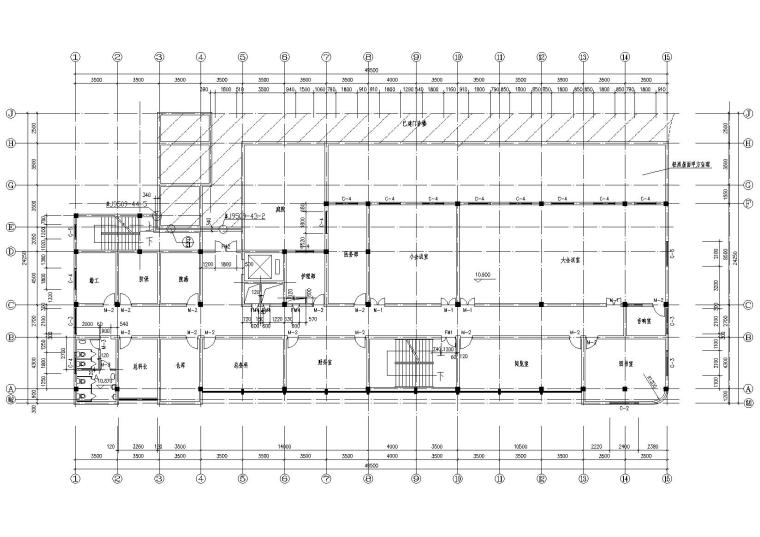 某医院急诊楼建筑工程项目设计​施工图-四层平面图