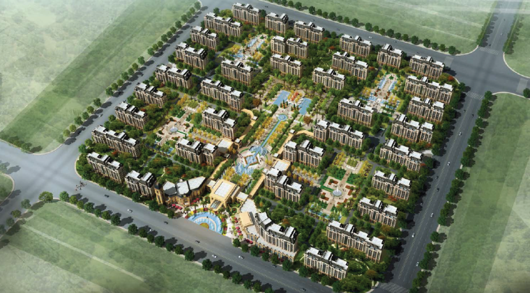 住宅小区经典规划设计资料下载-[上海]法式风格精品居住区景观设计方案
