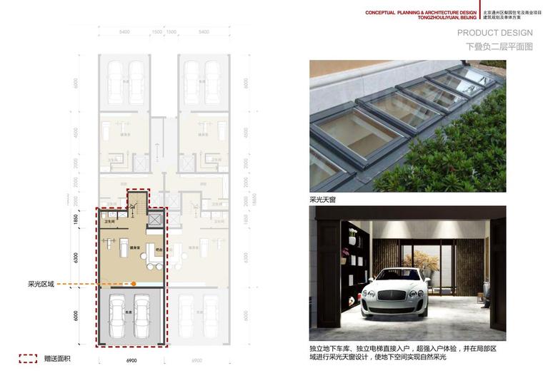 [北京]住宅及商业项目建筑规划及单体方案-下叠负二层平面图