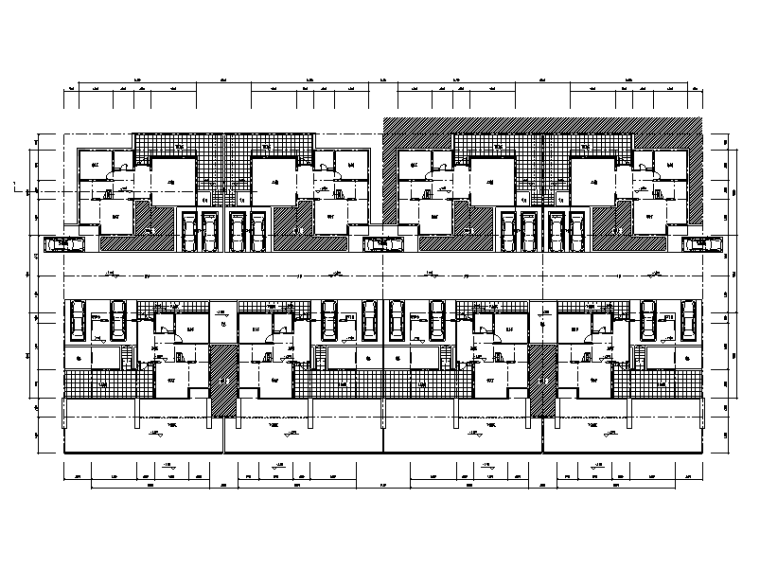 2层合院别墅平面图资料下载-合院别墅平面图户型设计（CAD）
