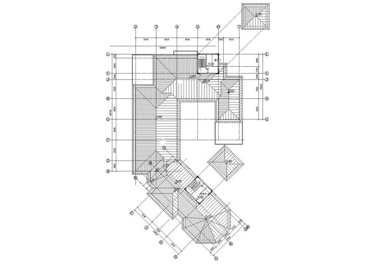 某护理式老年公寓建筑项目工程扩出图-五层平面图