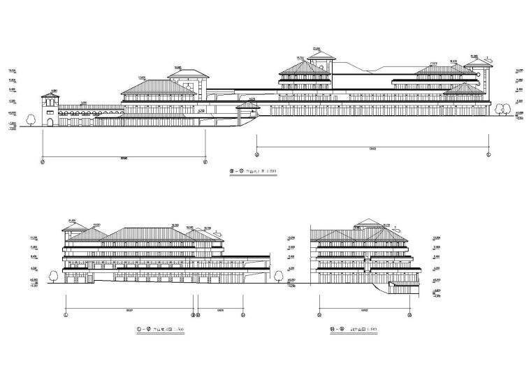 某护理式老年公寓建筑项目工程扩出图-建筑立面图