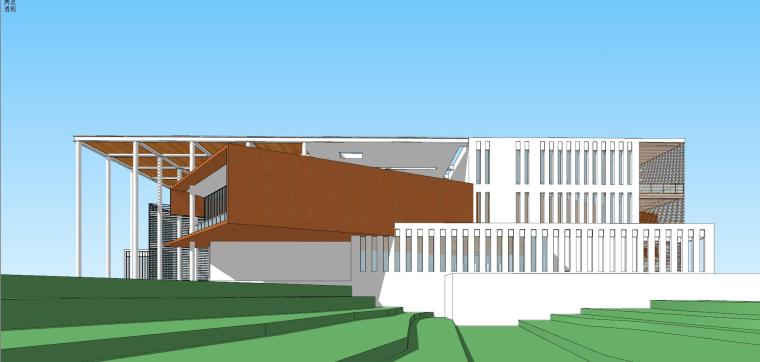 图书馆建筑方案su资料下载-东莞松山湖科技产业园图书馆建筑模型设计
