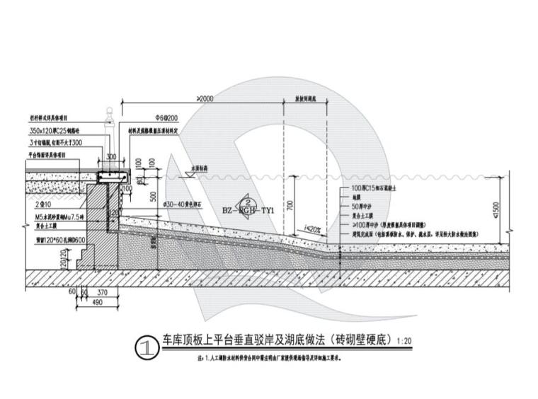 直线加速器顶板资料下载-垂直驳岸-车库顶板上-复合土工膜-硬底-10p