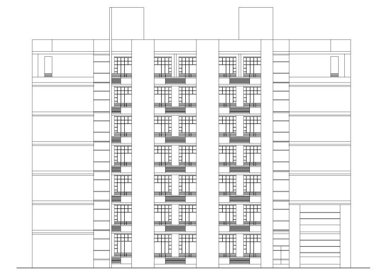 建筑立面工程施工资料下载-[重庆]西南医院家属区招聘楼建筑工程施工图