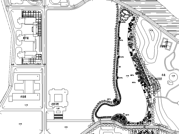 大学新校区总图详细规划设计（CAD）-大学新校区总图详细规划设计4