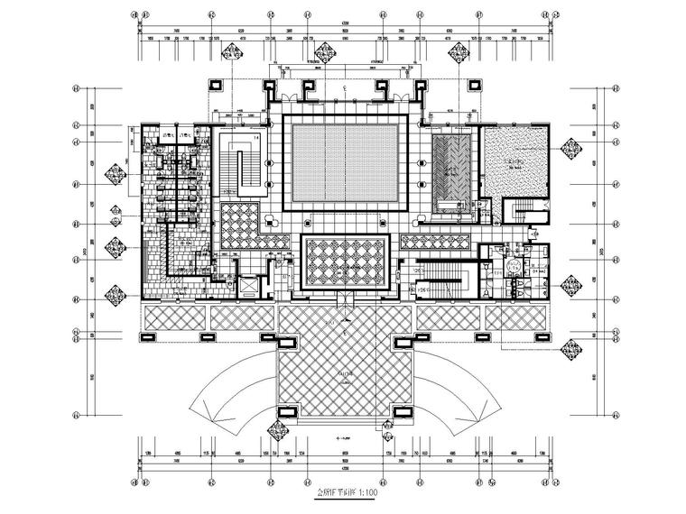 企业会所设计施工图资料下载-杭州休博园商务休闲会所设计施工图