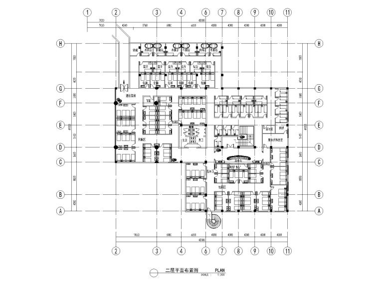 低层现代风格建筑群效果图资料下载-某现代风格洗浴中心浴场装修施工图_效果图