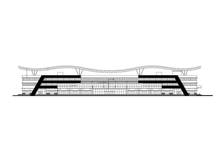 汽车站施工图幕墙资料下载-某三层汽车站设计建筑施工图（CAD）