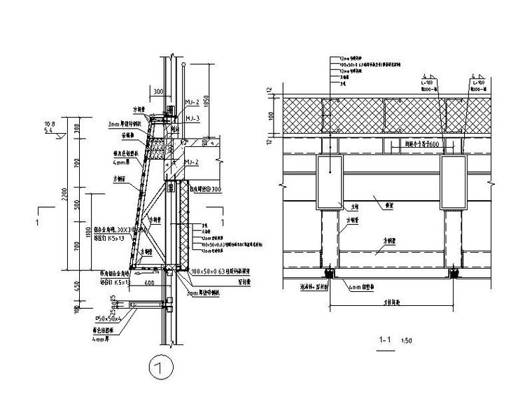 研发中心管理大楼幕墙图纸_半隐框玻璃幕墙-幕墙结构施工图-筑龙结构