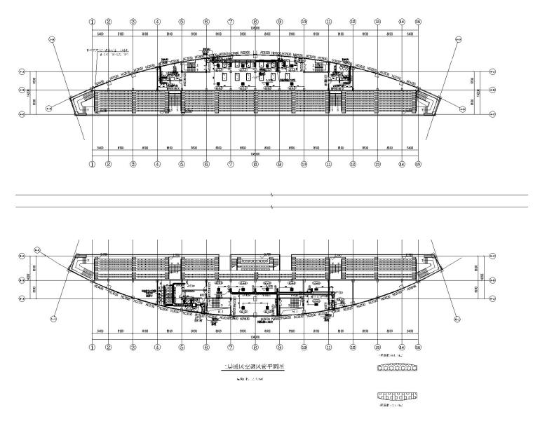 体育中心暖通施工图含招标文件-二层通风空调风管平面图