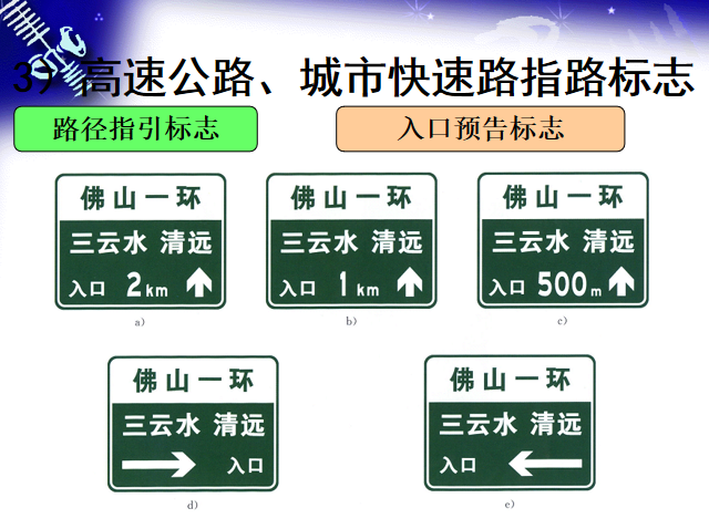 交通工程管理设施设计之道路交通标志-入口预告标志