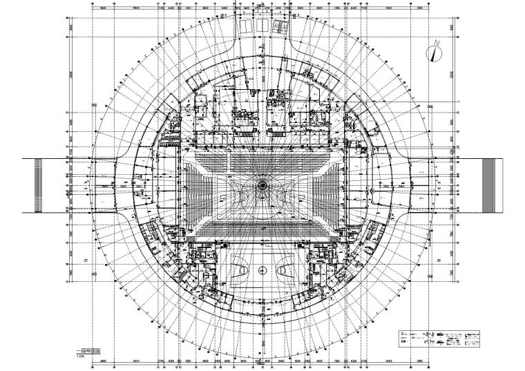 [湖南]邵阳市体育中心建筑工程项目施工图-一层平面图