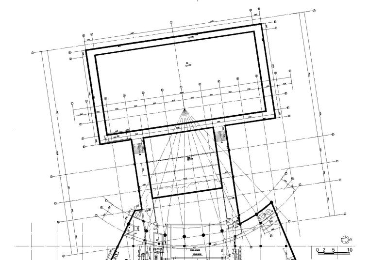 ​[江苏]连云港体育中心游泳馆建筑施工图--4.500标高比赛池平面图