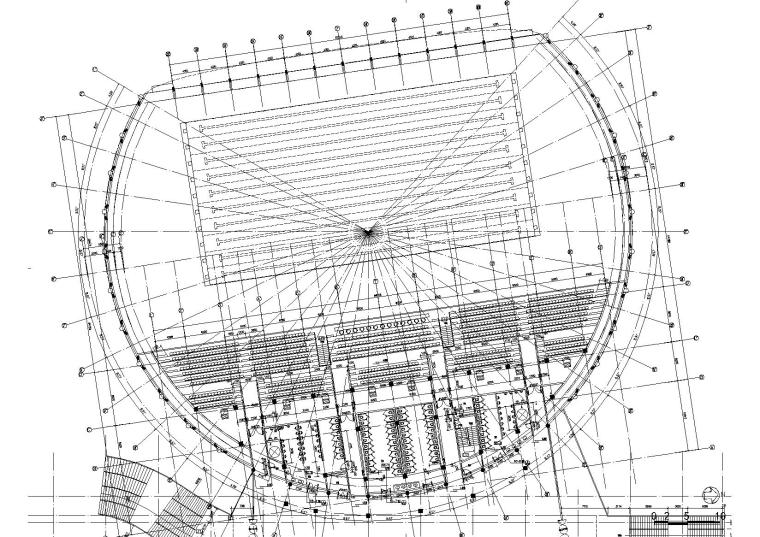 ​[江苏]连云港体育中心游泳馆建筑施工图-4.800标高比赛池平面图