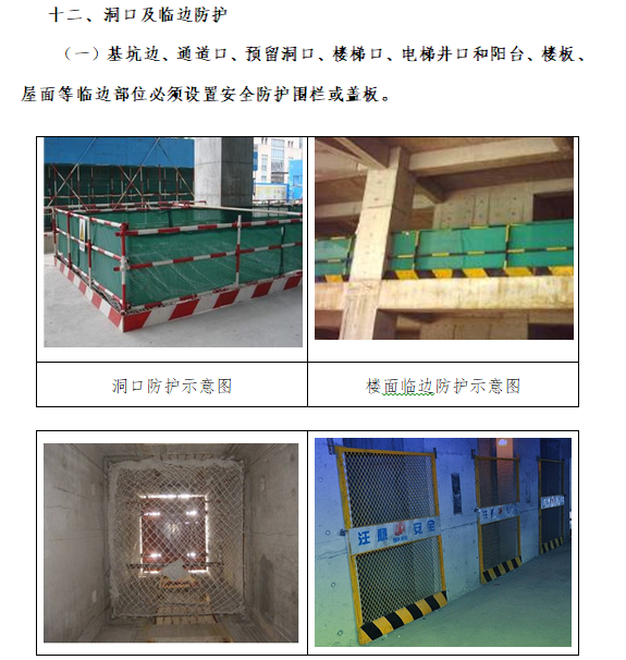 知名集团施工现场安全与文明施工标准-洞口及临边防护