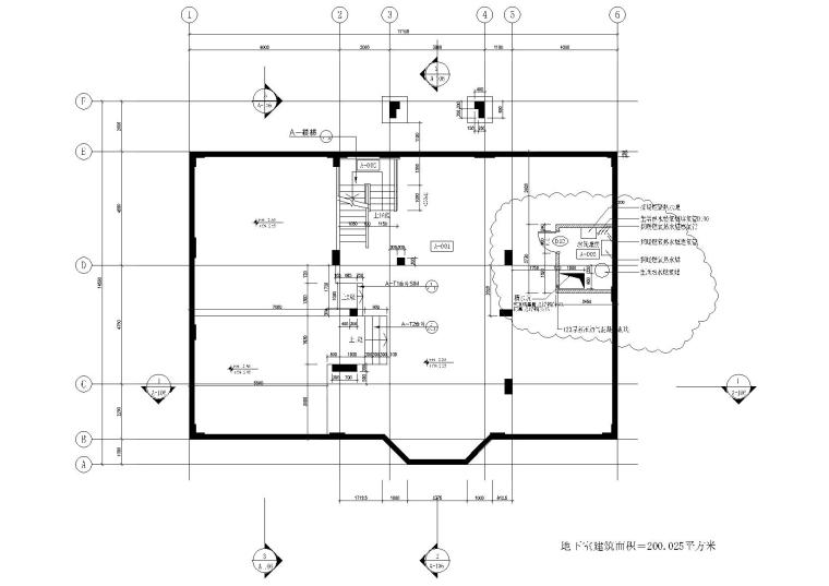 [北京]丽高花园公寓别墅建筑施工图+3D文件-A户型地下层平面图