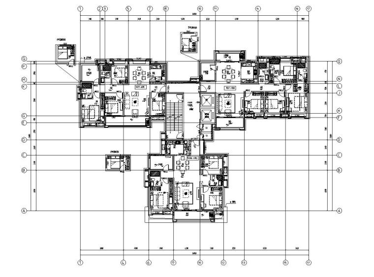 户型平面图160资料下载-新古典风格保利户型产品标准化160㎡户型图