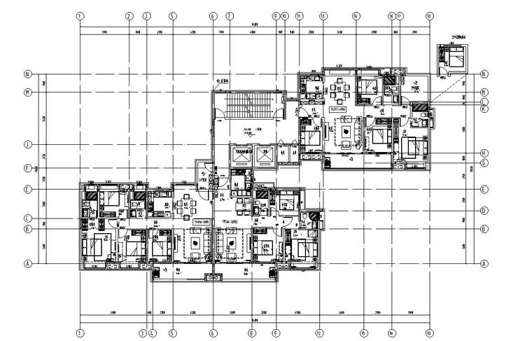 现代风别墅户型图资料下载-现代风格户型140-140-115㎡户型图设计