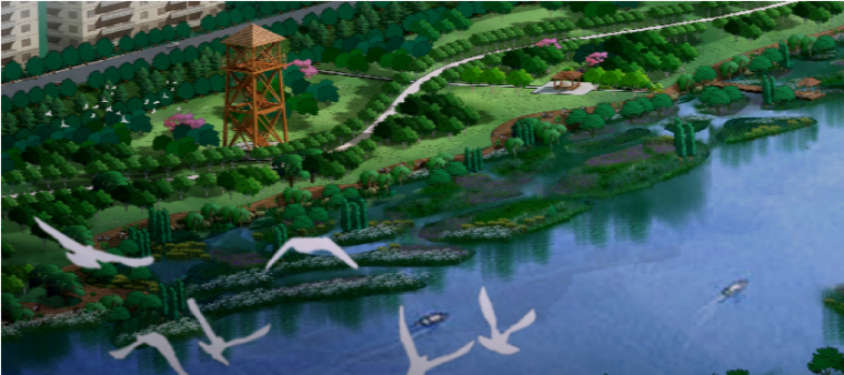 新海河滨河带状公园景观设资料下载-[江苏]经济开发区生态滨河景观带设计方案