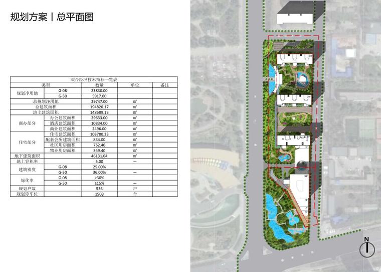 [山东]现代风格国际高层豪宅建筑方案设计-规划方案丨总平面图