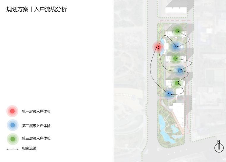 [山东]现代风格国际高层豪宅建筑方案设计-入户流线分析