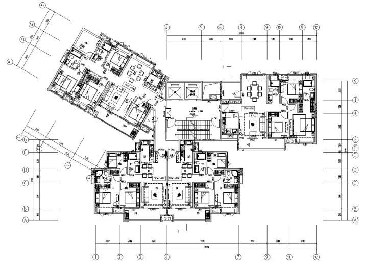 140平住宅户型图资料下载-新古典风保利户型140-125-90㎡户型图设计