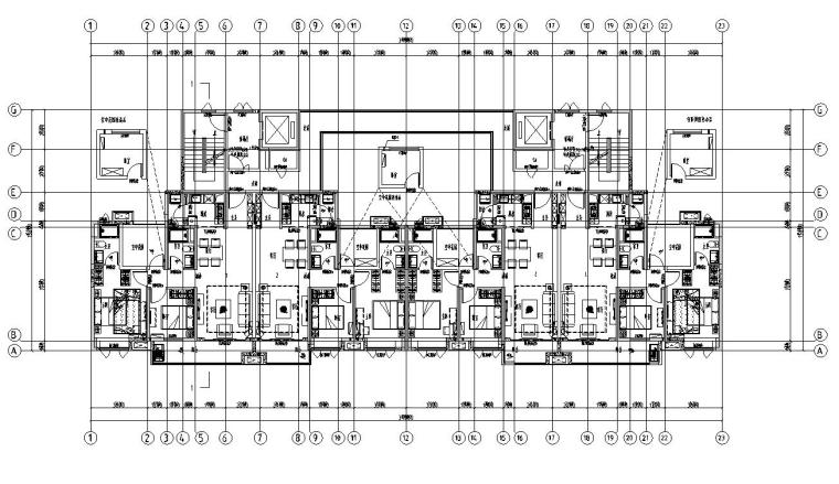 现代风格户型1梯5户户型图设计-现代风格知名地产户型1梯5户户型图设计 (2)